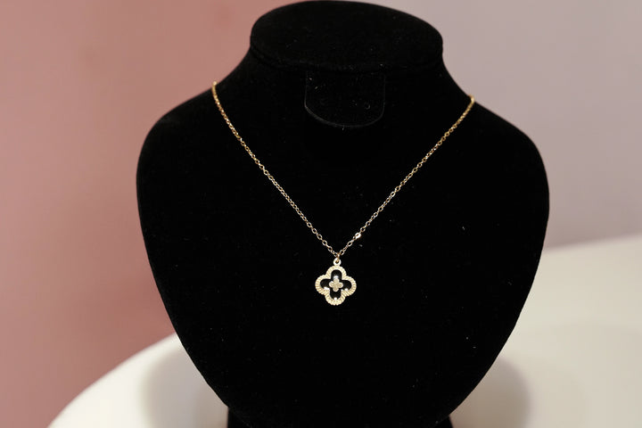 Azure Lotus Pendant Necklace