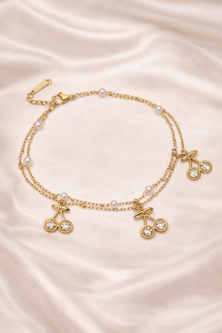 Apple Charm crystal Bracelet