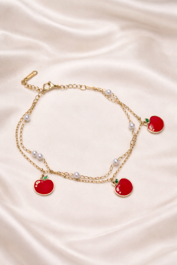 Fruit Charm Gold Bracelet