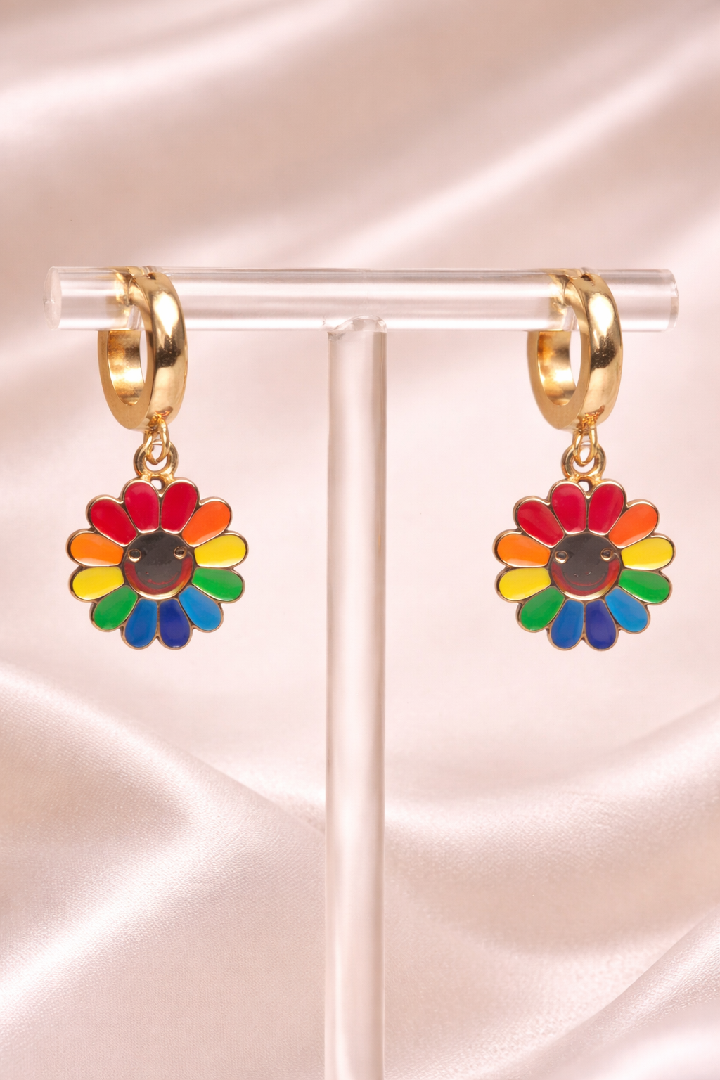 Colorful Daisy Charm Earrings
