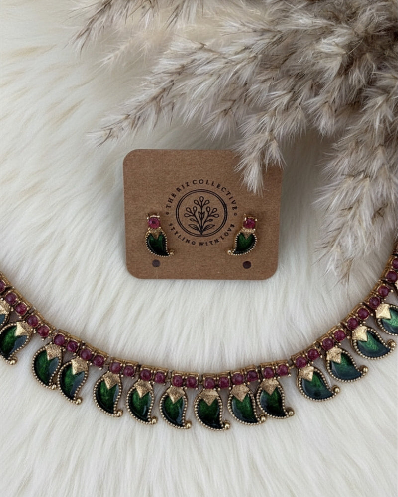 RUBY STONE PALAKKA CHOKER