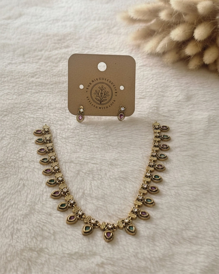 MULTI STONE TRADITIONAL NECKLACE