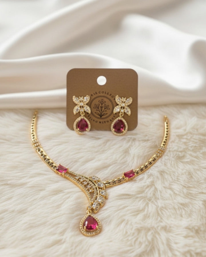 AD RUBY NECKLACE SET