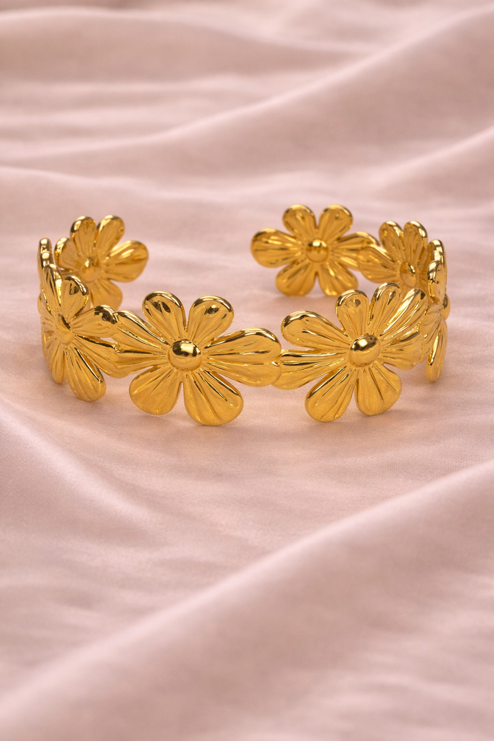 Golden Bloom Floral Kada