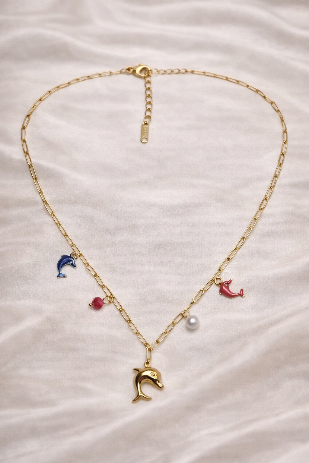 Dolphin Charm Gold Necklace