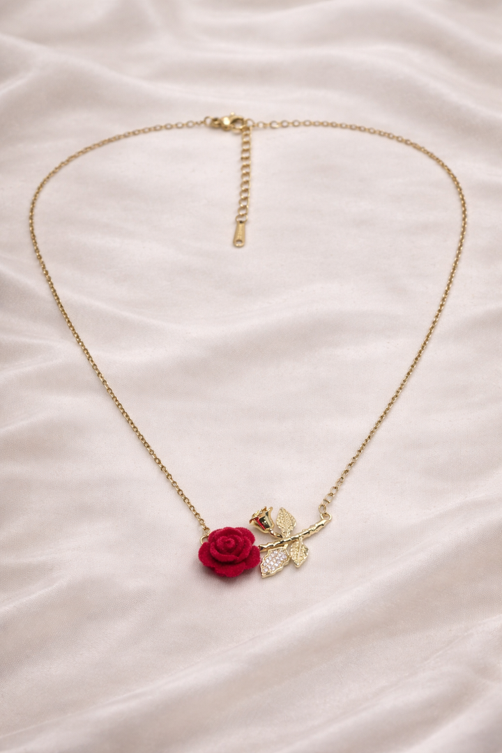 Rose Floral Statement Necklace