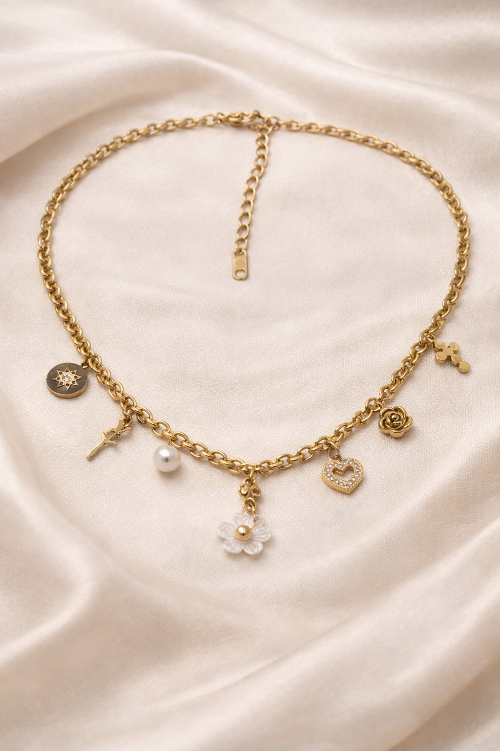 Premium Charm Link Statement Necklace