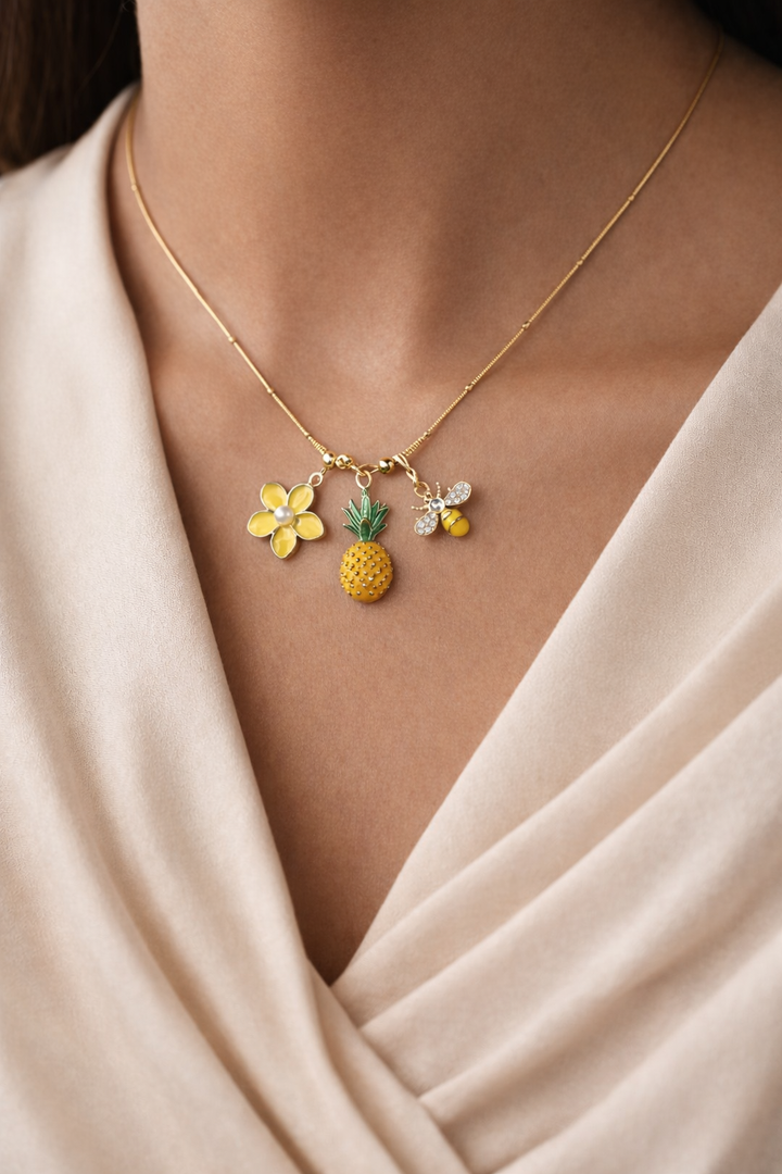 Tropical Charm Gold Necklace
