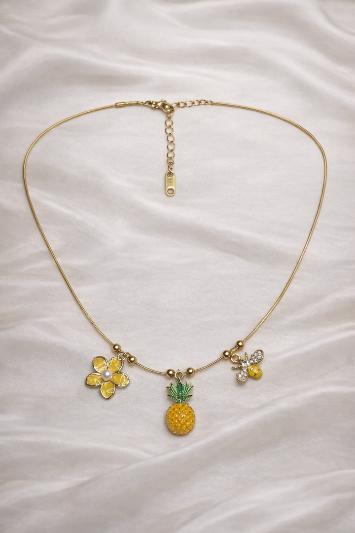 Tropical Charm Gold Necklace